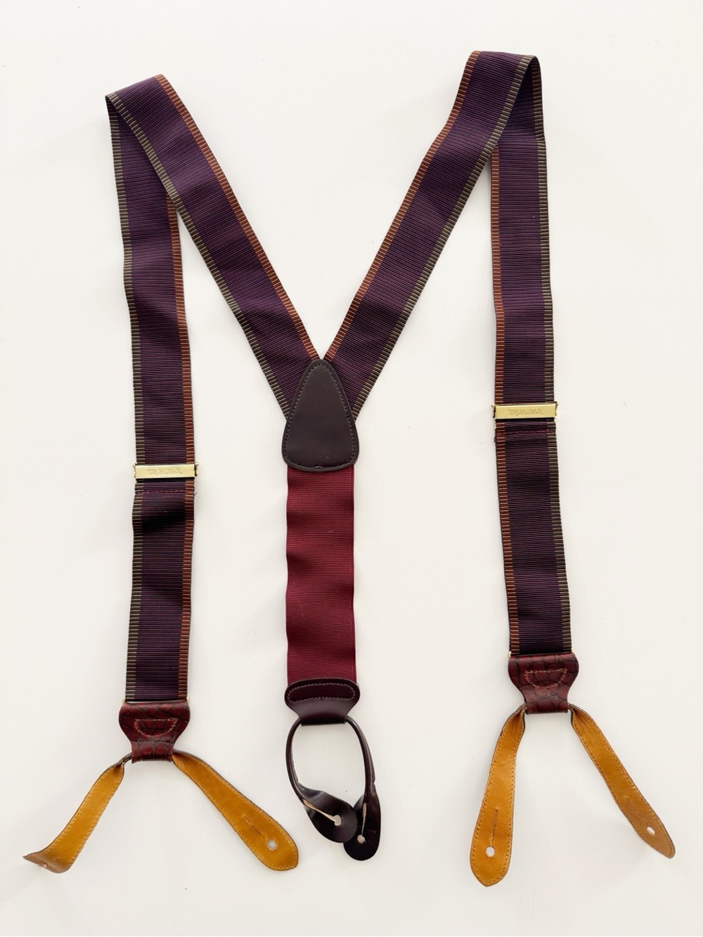 Trafalgar Burgundy Suspenders - Picture 6 of 9